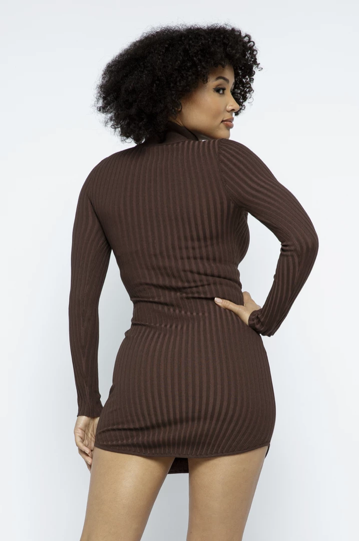 LOVE MODA Mock Neck Dress - Neutral Colors DRESSES 15 LOVE MODA Mock Neck Dress - Neutral Colors DRESSES