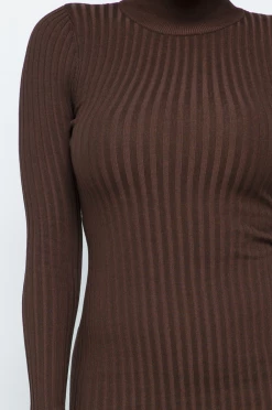 LOVE MODA Mock Neck Dress - Neutral Colors DRESSES 35 LOVE MODA Mock Neck Dress - Neutral Colors DRESSES