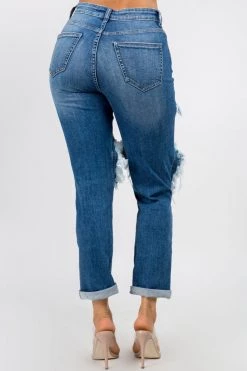 LOVE MODA High Rise Destroyed Boyfriend Jeans BEST SELLERS