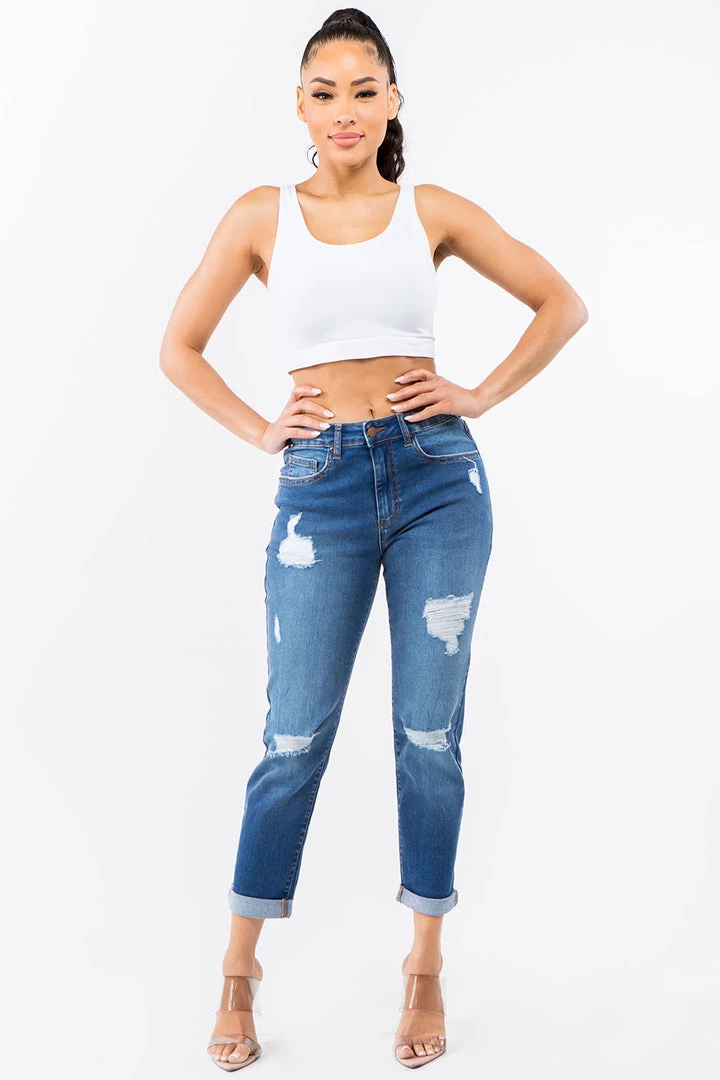 LOVE MODA High Rise Distressed Straight Boyfriend Jeans NEW ARRIVALS 3 LOVE MODA High Rise Distressed Straight Boyfriend Jeans NEW ARRIVALS