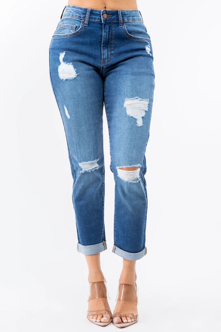 LOVE MODA High Rise Distressed Straight Boyfriend Jeans NEW ARRIVALS 4 LOVE MODA High Rise Distressed Straight Boyfriend Jeans NEW ARRIVALS