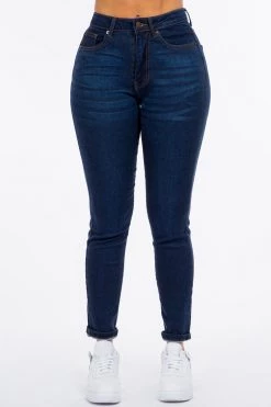 LOVE MODA High Rise Premium Modal Girlfriend Denim Jeans
