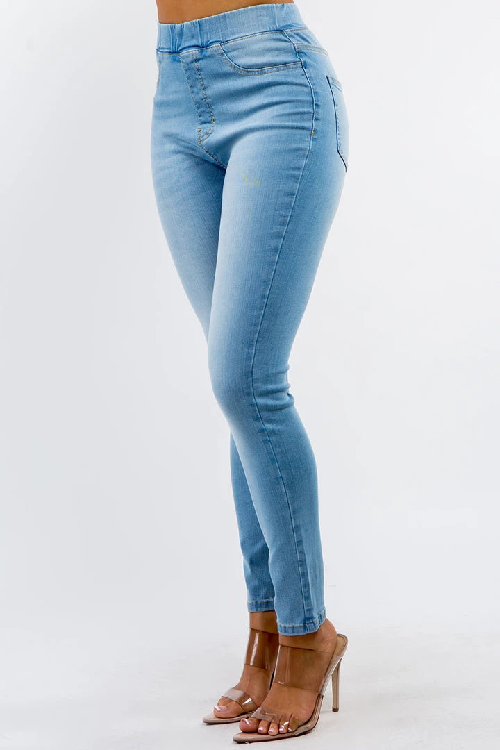 LOVE MODA Premium Modal Fabric High Waist Elastic Band Skinny Jeans 12 LOVE MODA Premium Modal Fabric High Waist Elastic Band Skinny Jeans