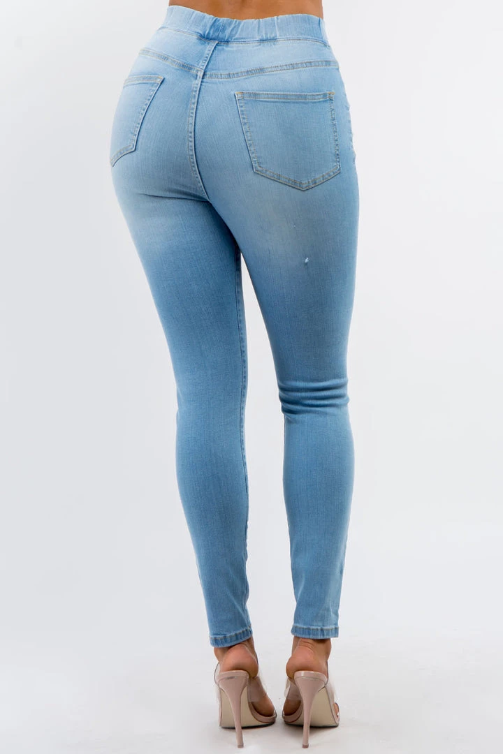 LOVE MODA Premium Modal Fabric High Waist Elastic Band Skinny Jeans 13 LOVE MODA Premium Modal Fabric High Waist Elastic Band Skinny Jeans