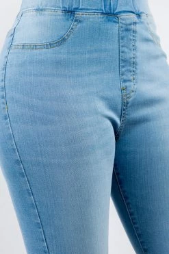 LOVE MODA Premium Modal Fabric High Waist Elastic Band Skinny Jeans 25 LOVE MODA Premium Modal Fabric High Waist Elastic Band Skinny Jeans