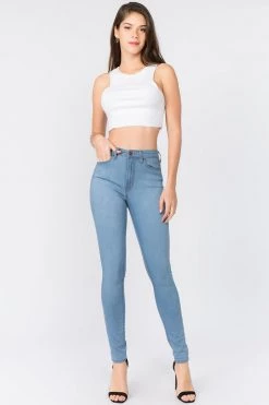 LOVE MODA High Waist Super Stretch Premium Fabric Skinny Jeans