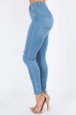 Love Moda High Waist Knee Slit Super Stretch Premium Fabric Skinny Jeans 20 Love Moda High Waist Knee Slit Super Stretch Premium Fabric Skinny Jeans