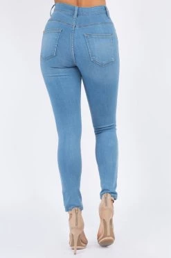 Love Moda High Waist Knee Slit Super Stretch Premium Fabric Skinny Jeans 21 Love Moda High Waist Knee Slit Super Stretch Premium Fabric Skinny Jeans