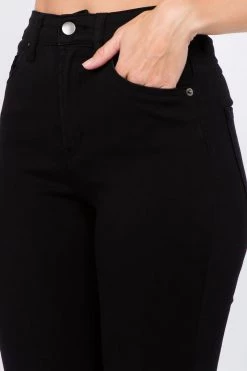 LOVE MODA High Waist Knee Slit Super Stretch Premium Fabric Skinny Jeans