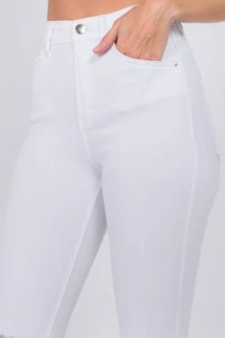 LOVE MODA High Waist Knee Slit Super Stretch Premium Fabric Skinny Jeans