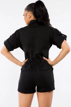 LOVE MODA NEW ARRIVALS Relaxed Fitted Button Up Romper