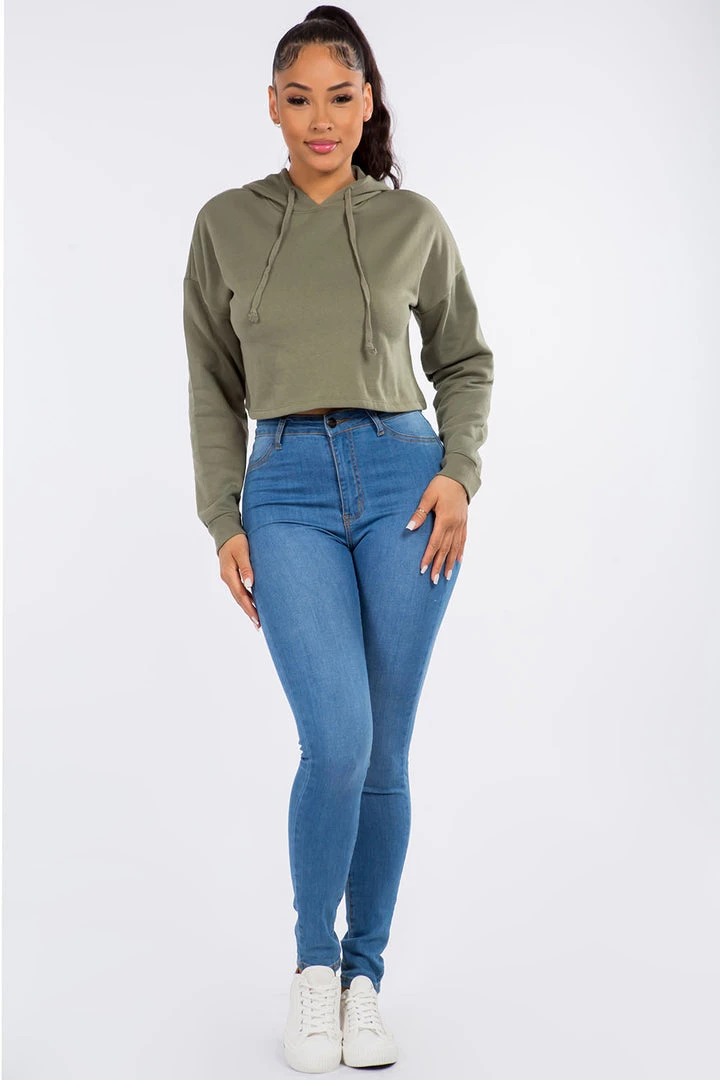 LOVE MODA ACTIVE WEAR Fleece Long Sleeve Crop Hoodie - Light Colors 12 LOVE MODA ACTIVE WEAR Fleece Long Sleeve Crop Hoodie - Light Colors