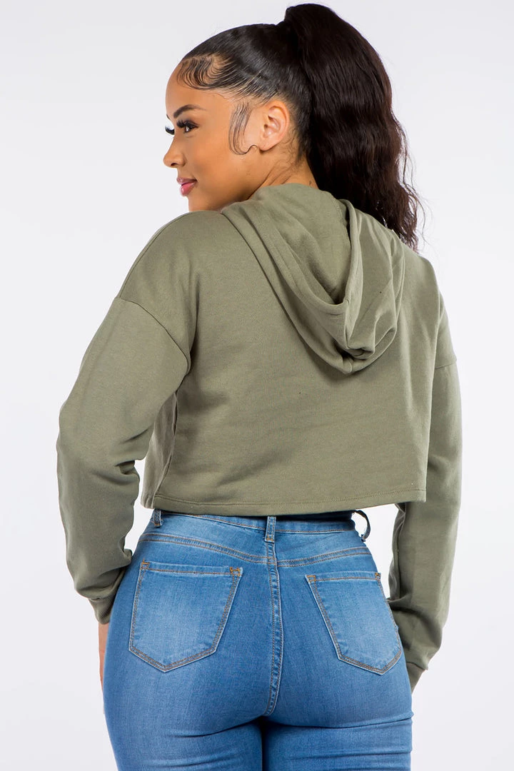 LOVE MODA ACTIVE WEAR Fleece Long Sleeve Crop Hoodie - Light Colors 11 LOVE MODA ACTIVE WEAR Fleece Long Sleeve Crop Hoodie - Light Colors