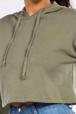 LOVE MODA ACTIVE WEAR Fleece Long Sleeve Crop Hoodie - Light Colors 33 LOVE MODA ACTIVE WEAR Fleece Long Sleeve Crop Hoodie - Light Colors