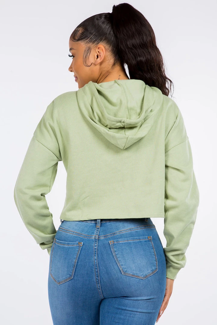 LOVE MODA ACTIVE WEAR Fleece Long Sleeve Crop Hoodie - Light Colors 21 LOVE MODA ACTIVE WEAR Fleece Long Sleeve Crop Hoodie - Light Colors