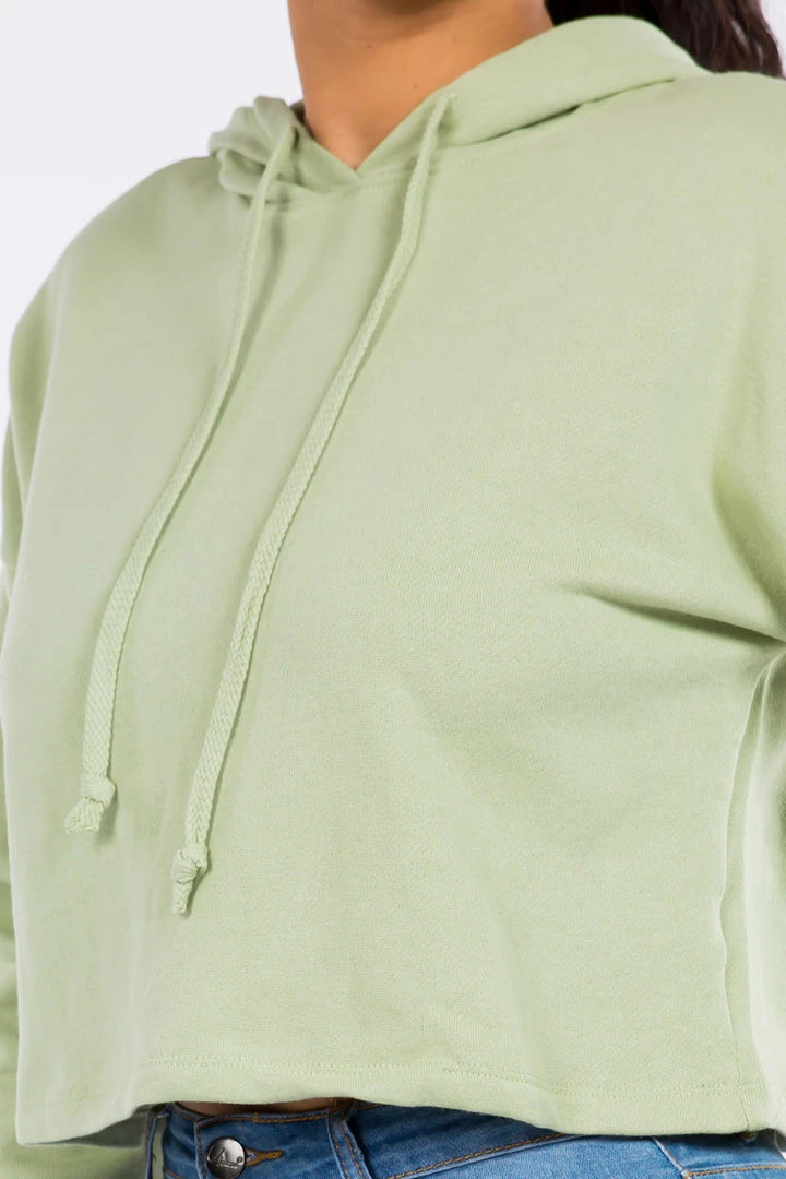 LOVE MODA ACTIVE WEAR Fleece Long Sleeve Crop Hoodie - Light Colors 19 LOVE MODA ACTIVE WEAR Fleece Long Sleeve Crop Hoodie - Light Colors