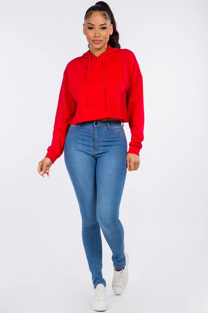 LOVE MODA ACTIVE WEAR Fleece Long Sleeve Crop Hoodie - Light Colors 27 LOVE MODA ACTIVE WEAR Fleece Long Sleeve Crop Hoodie - Light Colors