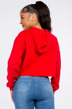 LOVE MODA ACTIVE WEAR Fleece Long Sleeve Crop Hoodie - Light Colors 50 LOVE MODA ACTIVE WEAR Fleece Long Sleeve Crop Hoodie - Light Colors