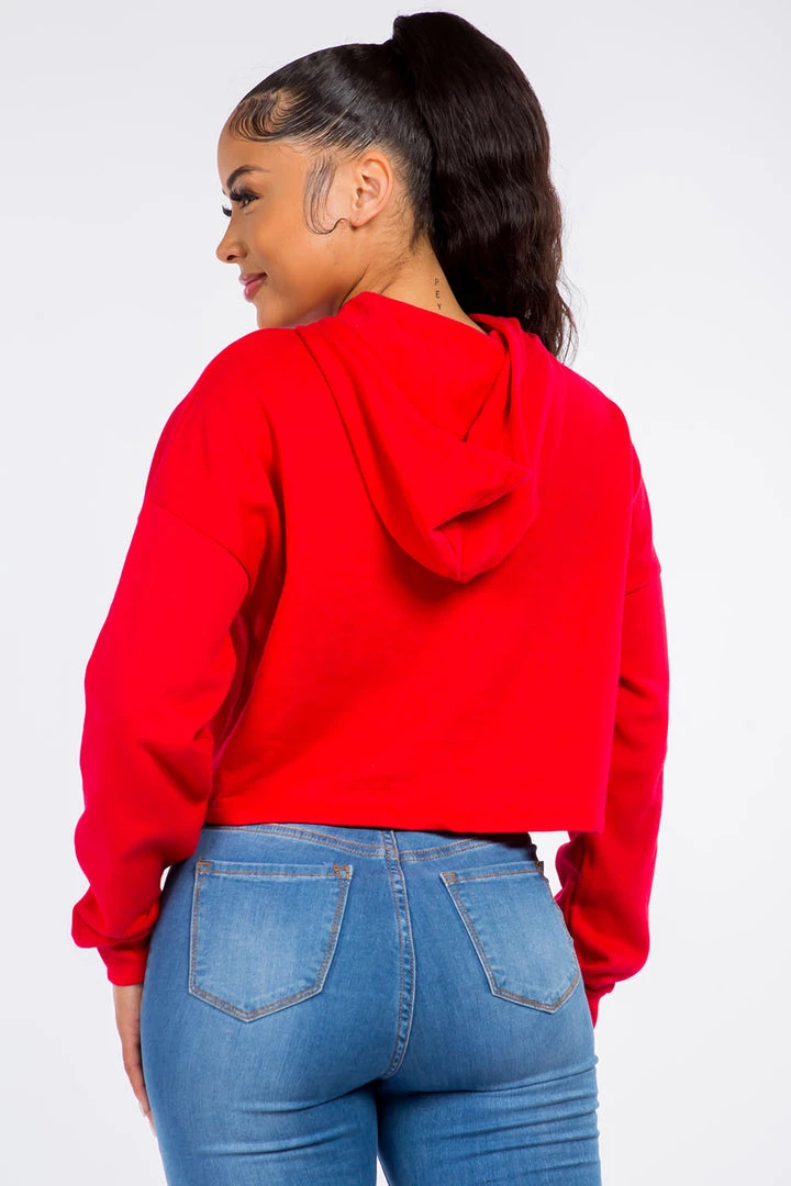 LOVE MODA ACTIVE WEAR Fleece Long Sleeve Crop Hoodie - Light Colors 26 LOVE MODA ACTIVE WEAR Fleece Long Sleeve Crop Hoodie - Light Colors