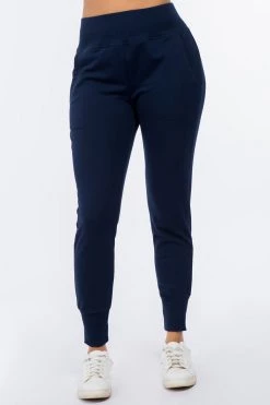 LOVE MODA French Terry High Waist Joggers - Bright Colors BOTTOMS