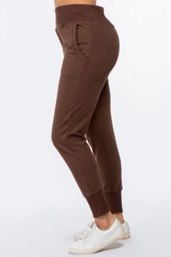 LOVE MODA French Terry High Waist Joggers - Bright Colors BOTTOMS