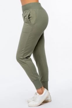 LOVE MODA French Terry High Waist Joggers - Bright Colors BOTTOMS