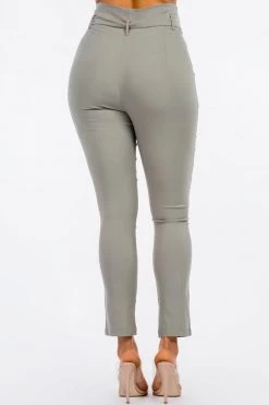 LOVE MODA High Rise Paper Bag Waist Bow Tie Pants With Spandex 26 LOVE MODA High Rise Paper Bag Waist Bow Tie Pants With Spandex