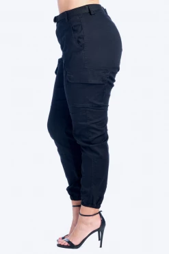 LOVE MODA High Rise Cargo Joggers - Plus Size