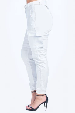 LOVE MODA High Rise Cargo Joggers - Plus Size