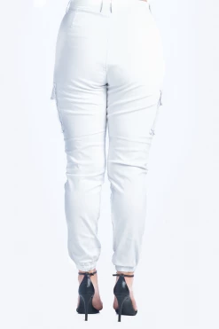 LOVE MODA High Rise Cargo Joggers - Plus Size