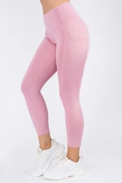Love Moda High Waist Capri Pocket Yoga Pants - Lilac