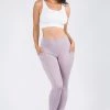 Love Moda High Waist Capri Pocket Yoga Pants - Frosted Grape BOTTOMS