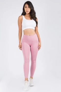 Love Moda High Waist Capri Pocket Yoga Pants - Lilac