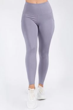 Love Moda High Waist Capri Pocket Yoga Pants - Quick Silver BEST SELLERS