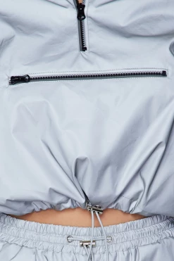 Love Moda BOTTOMS Flash Reflective Crop Jacket & Cargo Jogger Set