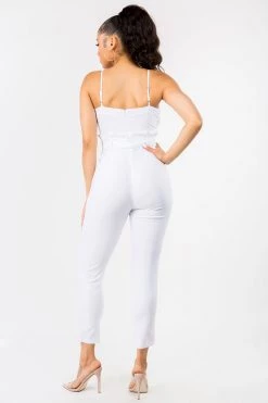 LOVE MODA Cute Bow Tie Stretch Jumpsuit BEST SELLERS