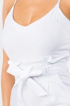 LOVE MODA Cute Bow Tie Stretch Jumpsuit BEST SELLERS