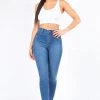 LOVE MODA Premium Modal Fabric High Rise Skinny Jeans