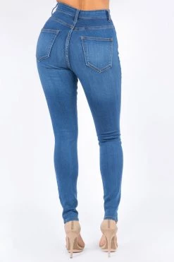 LOVE MODA Premium Modal Fabric High Rise Skinny Jeans