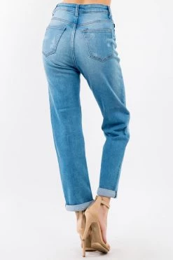 LOVE MODA High Rise Boyfriend Distressed Jeans