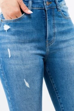 LOVE MODA NEW ARRIVALS High Rise Distressed Skinny Jeans