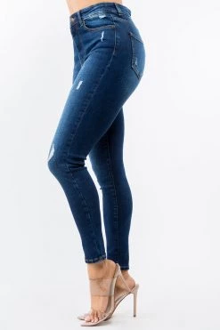 LOVE MODA NEW ARRIVALS High Rise Distressed Skinny Jeans