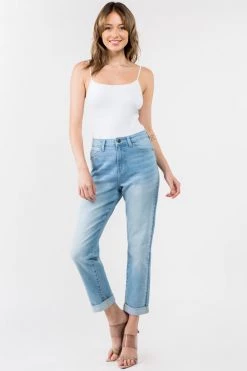 LOVE MODA High Rise Boyfriend Denim Jeans NEW ARRIVALS