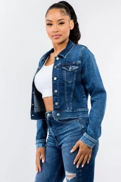 LOVE MODA Premium Modal Fabric Slim Fit Denim Jacket