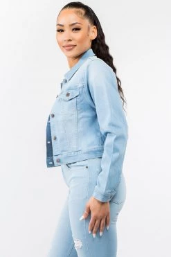 LOVE MODA Premium Modal Fabric Slim Fit Denim Jacket