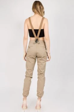 Lovemoda BEST SELLERS High Rise Suspender Skinny Joggers