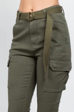 LOVE MODA BEST SELLERS High Waist Skinny Cargo Style Pants