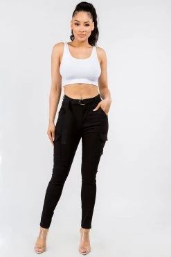LOVE MODA BEST SELLERS High Waist Skinny Cargo Style Pants