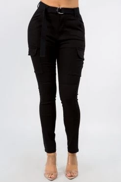 LOVE MODA BEST SELLERS High Waist Skinny Cargo Style Pants