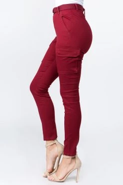 LOVE MODA BEST SELLERS High Waist Skinny Cargo Style Pants